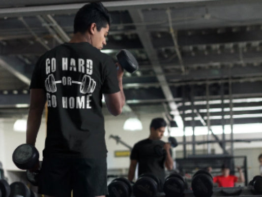 Bulldogs basic t-shirt unisex Rückendruck Go Hard or Go Home