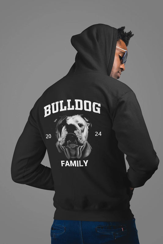  Bulldogs Zipper Hoodie unisex Bulldog Family 2024