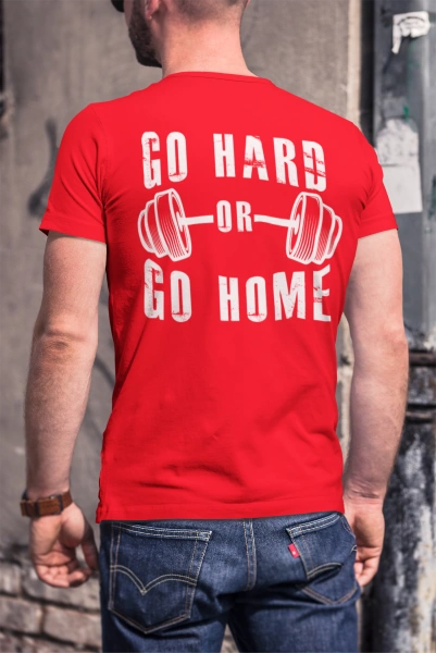 Bulldogs basic t-shirt unisex Rückendruck Go Hard or Go Home