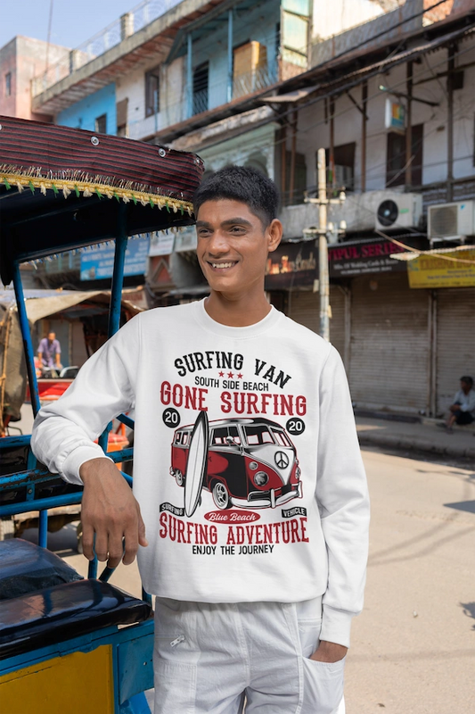 Premium Organic Sweatshirt Frontdruck | Gone Surfing