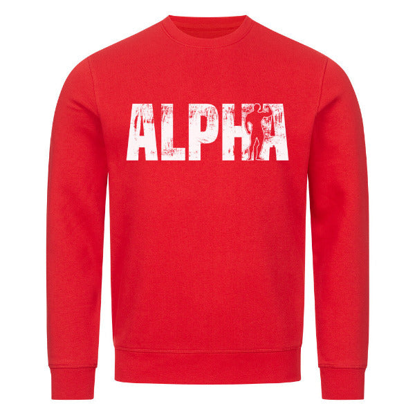 Premium Organic Sweatshirt Frontdruck | Alpha